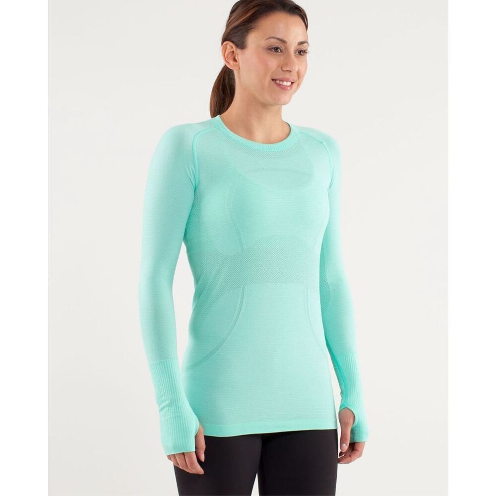 Lululemon Run: Swiftly Tech Long Sleeve in Menthol Size 8